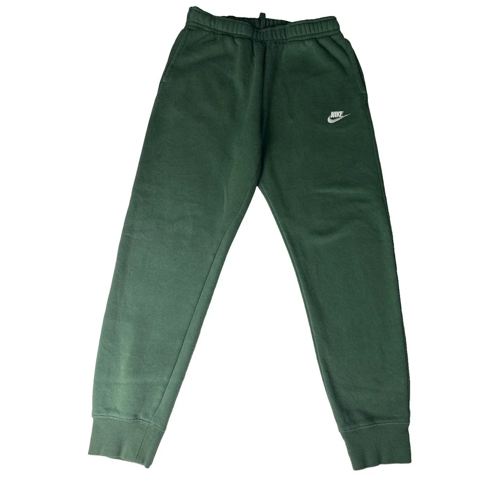 Nike Club Fleece Joggers Sweatpants Small  Green